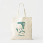 Aangepaste blauwe retro-wasdroger tote bag (Voorkant)