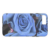 Aangepaste blauwe Rozen aanpassen Case-Mate iPhone Case (Achterkant (Horizontaal))