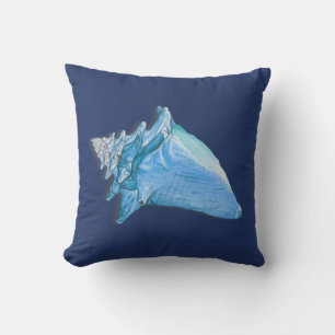 Aangepaste Blauwe Schelpen Nautilus Schelp Waterve Kussen
