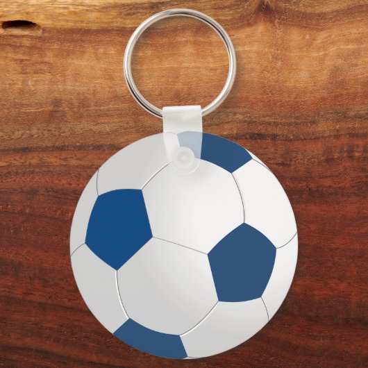 Aangepaste blauwe Sleutelhanger Voetbal (toetsenbo (Achterkant)