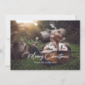 Aangepaste blauwe sneeuwbalkaarten voor kerstkaart (Voorkant)