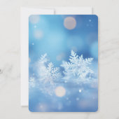 Aangepaste Blauwe Sneeuwvlokken Bachelorette Feest Kaart (Achterkant)