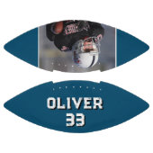 Aangepaste blauwe speler naam nummer foto aandenke american football (Panelen)