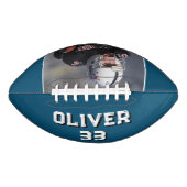 Aangepaste blauwe speler naam nummer foto aandenke american football (Voorkant)