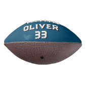 Aangepaste blauwe speler naam nummer foto aandenke american football (Gedraaid 270)