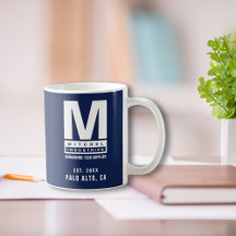 Aangepaste blauwe standaard Logo bedrijfsnaam