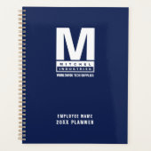 Aangepaste blauwe standaard Logo bedrijfsnaam Planner (Voorkant)