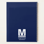 Aangepaste blauwe standaard Logo bedrijfsnaam Planner (Achterkant)