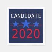 Aangepaste blauwe sterren en rode strepen 2024 ver servet (Voorkant)