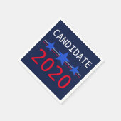 Aangepaste blauwe sterren en rode strepen 2024 ver servet (Hoek)