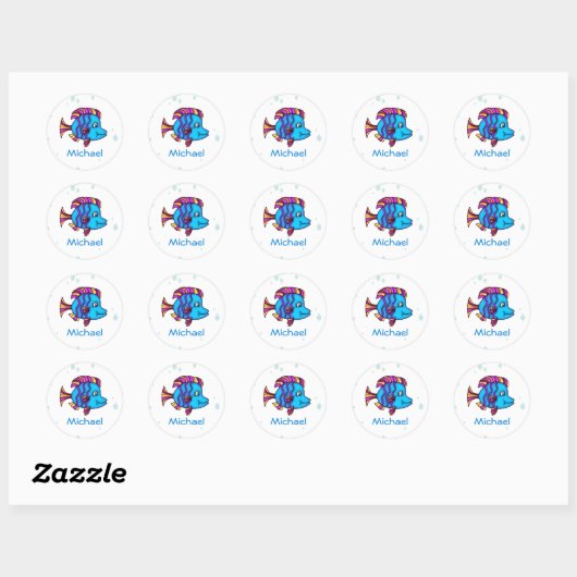 Aangepaste blauwe Stickers (Vel)