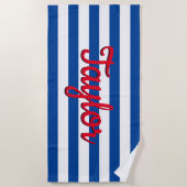 Aangepaste blauwe stripper handdoek (Voorkant)