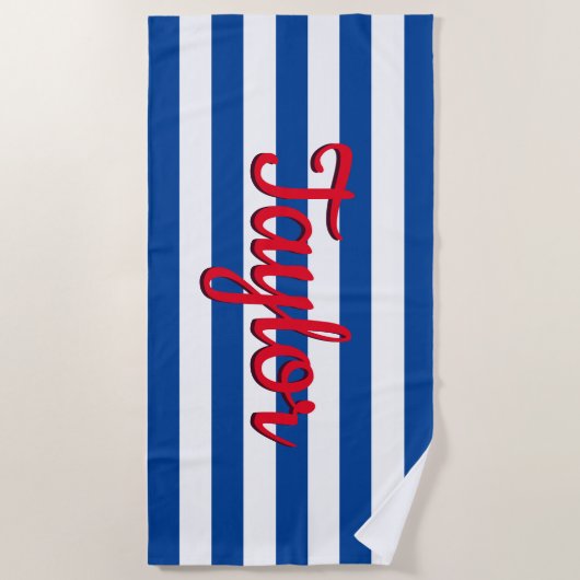 Aangepaste blauwe stripper handdoek (Voorkant)