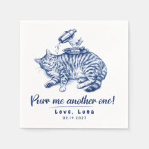 Aangepaste Blauwe Tabby Kat Cocktail Purr Me One