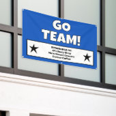 Aangepaste blauwe teambanner spandoek (Buitenkant Gebouw)