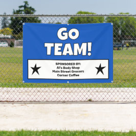 Aangepaste blauwe teambanner spandoek