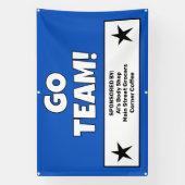 Aangepaste blauwe teambanner spandoek (Verticaal)