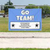 Aangepaste blauwe teambanner spandoek (Insitu)
