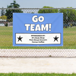 Aangepaste blauwe teambanner spandoek
