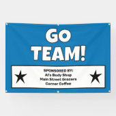 Aangepaste blauwe teambanner spandoek (Horizontaal)