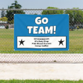 Aangepaste blauwe teambanner spandoek (Insitu)