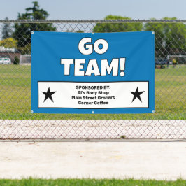 Aangepaste blauwe teambanner spandoek