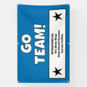 Aangepaste blauwe teambanner spandoek (Verticaal)