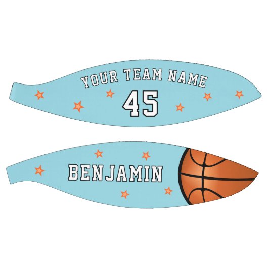 Aangepaste blauwe teamnaam Aantal sterren Basketbal (Panelen)