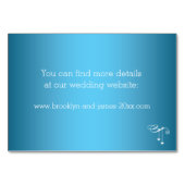 Aangepaste Blauwe Trouwaccommodatiekaart Hartjes Kaart (Achterkant)