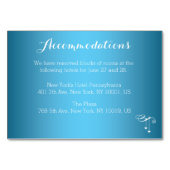 Aangepaste Blauwe Trouwaccommodatiekaart Hartjes Kaart (Voorkant)