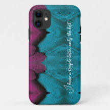 Aangepaste blauwe verenkleed iPhone Case