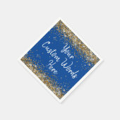 Aangepaste Blauwe Verjaardagsfeest Jubileum Afstud Servet (Hoek)