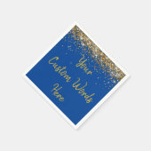 Aangepaste Blauwe Verjaardagsfeest Jubileum Afstud Servet (Hoek)