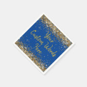 Aangepaste Blauwe Verjaardagsfeest Verjaardag Afst Servet (Hoek)