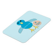 Aangepaste Blauwe Verjaardagsjongen Kuiken Magneet (Linkerzijde)