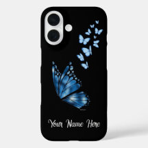 Aangepaste Blauwe Vlinder Telefoonhoes