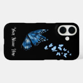 Aangepaste Blauwe Vlinder Telefoonhoes Case-Mate iPhone Case (Achterkant (horizontaal))