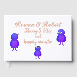 Aangepaste blauwe vogels gastenboek