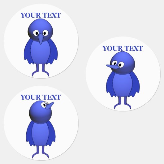 Aangepaste blauwe vogels labels (Groep)