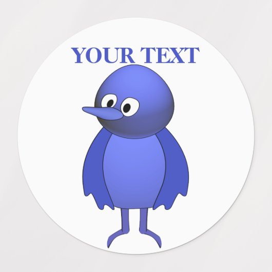 Aangepaste blauwe vogels labels (Design 2)