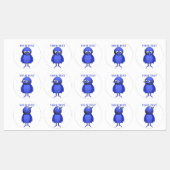 Aangepaste blauwe vogels labels (Vel)