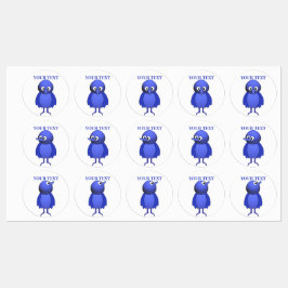 Aangepaste blauwe vogels labels