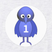 Aangepaste blauwe vogels labels (Design 1)