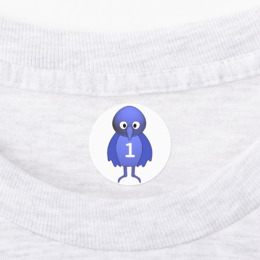 Aangepaste blauwe vogels labels (Aangebracht)