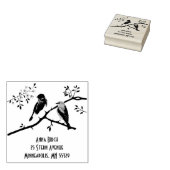 Aangepaste Blauwe Vogels Stempel (Gestempeld)