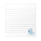 Aangepaste blauwe walvis notitieblok (Voorkant)