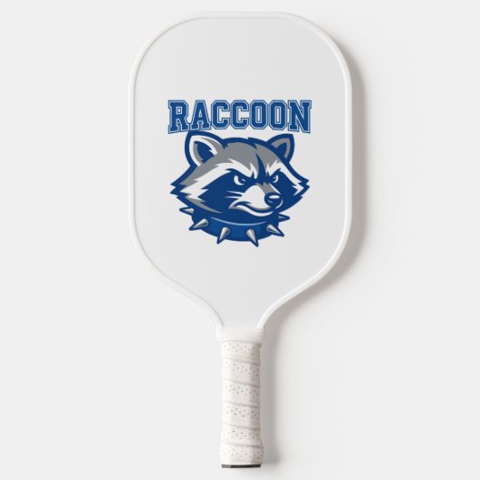 Aangepaste Blauwe Wasbeer Pickleball Paddle | Vars (Voorkant)