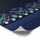 Aangepaste blauwe wasruimte poster (Hoek)