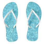 Aangepaste blauwe water witte slanke riemen sjablo teenslippers (Voetbed)