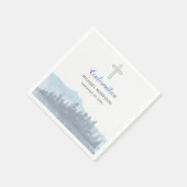 Aangepaste blauwe Waterverf bevestiging Servet (Hoek)